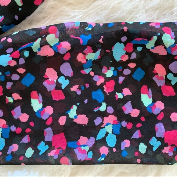 NEW Smocked Ruffle Hem Open Back Marble Print Mini Dress Size L - Picture 7 of 12